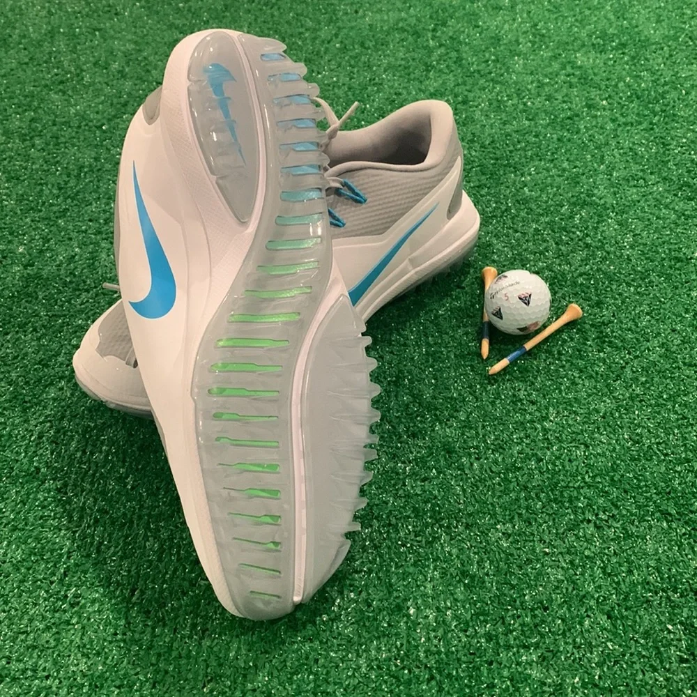 NWOB Mens Nike Lunarlon golf spikes. Size 9. - Picture 3 of 6